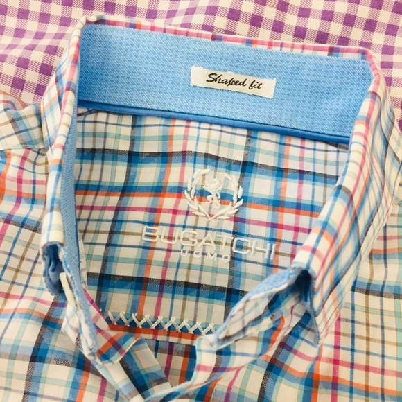 Bugatchi Plaid Dress Shirt - M - Picture 2 of 6